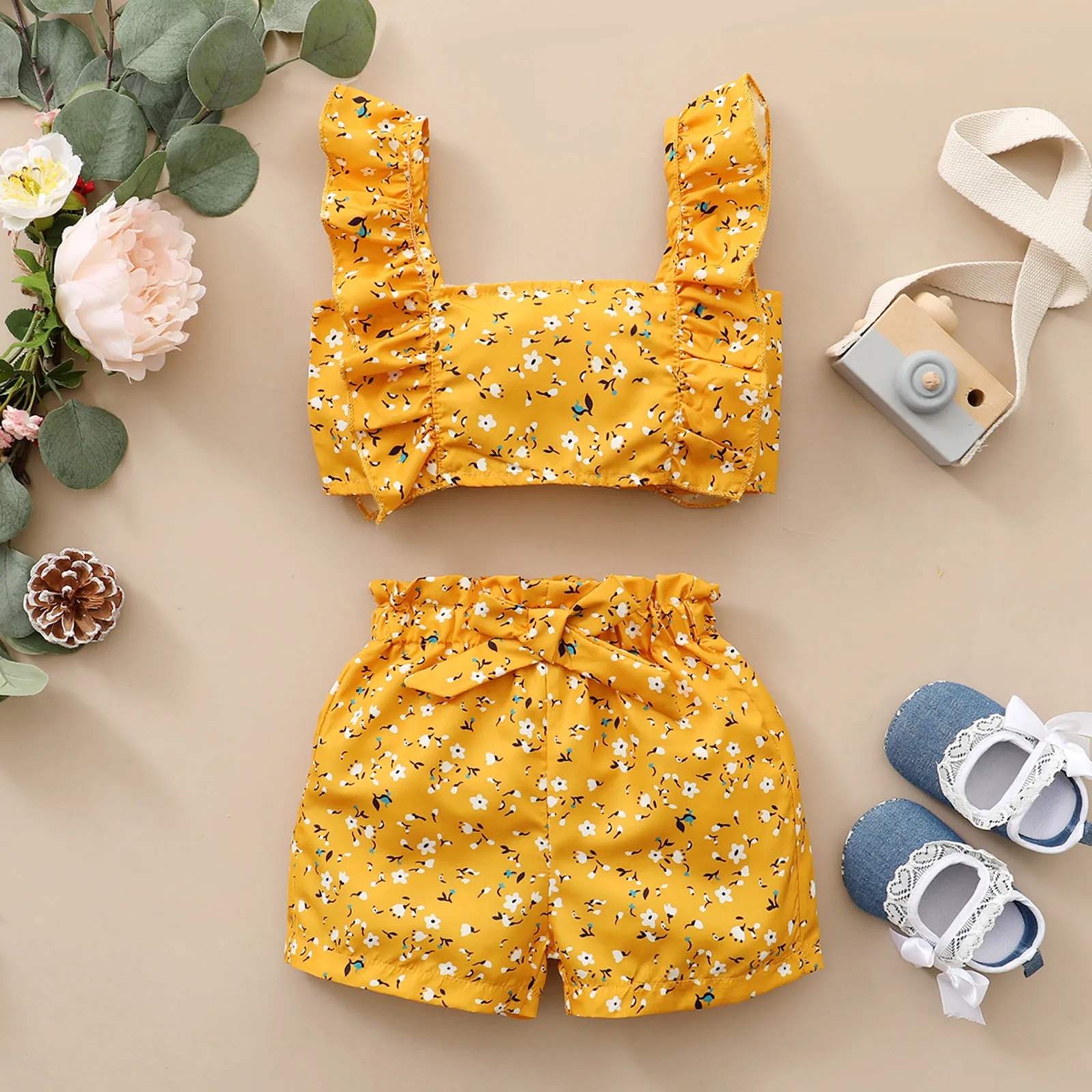 Baby Girl Summer Clothes Toddler Baby Girls Ruffles Sleeveless Floral Printed Tops+Shorts Outfits verkleedkleding jongen E1
Baby Girl Summer Clothes Toddler Baby Girls Ruffles Sleeveless Floral Printed Tops+Shorts Outfits verkleedkleding jongen E1