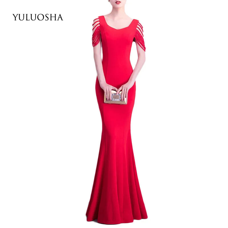 YULUOSHA Mermaid Dress Sexy Beading Satin Mermaid Sleeveless Floor-Length Red Gown Royal Blue Dress Vestidos De Fiesta De Noche
YULUOSHA Mermaid Dress Sexy Beading Satin Mermaid Sleeveless Floor-Length Red Gown Royal Blue Dress Vestidos De Fiesta De Noche