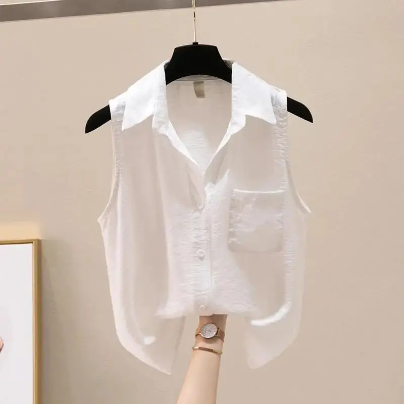 Summer new fashion Korean loose design women's shirt women's foreign style age reducing sleeveless top blouse P3 410
Summer new fashion Korean loose design women's shirt women's foreign style age reducing sleeveless top blouse P3 410