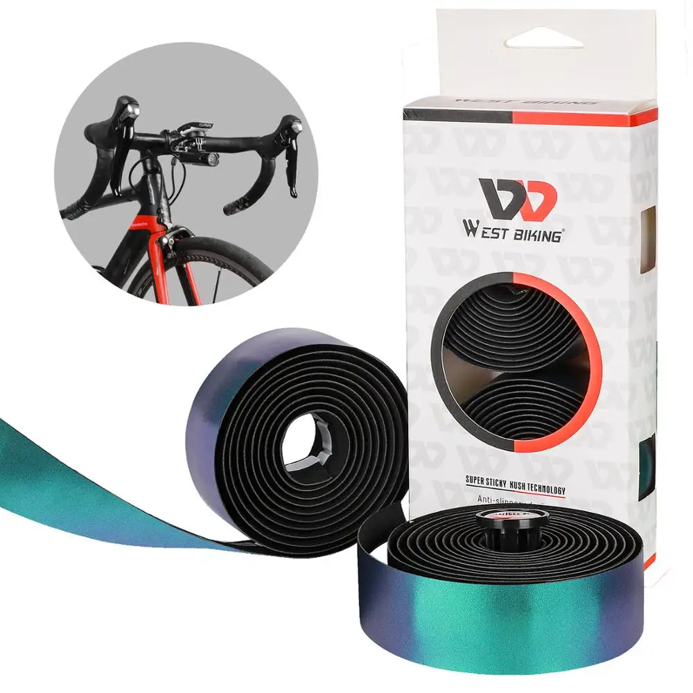 WEST BIKING Bike Handlebar Tape Reflective Discoloration Road Bike Cycling Bar Tape Wrap With Bar Plugs Bicycle Accessories
WEST BIKING Bike Handlebar Tape Reflective Discoloration Road Bike Cycling Bar Tape Wrap With Bar Plugs Bicycle Accessories