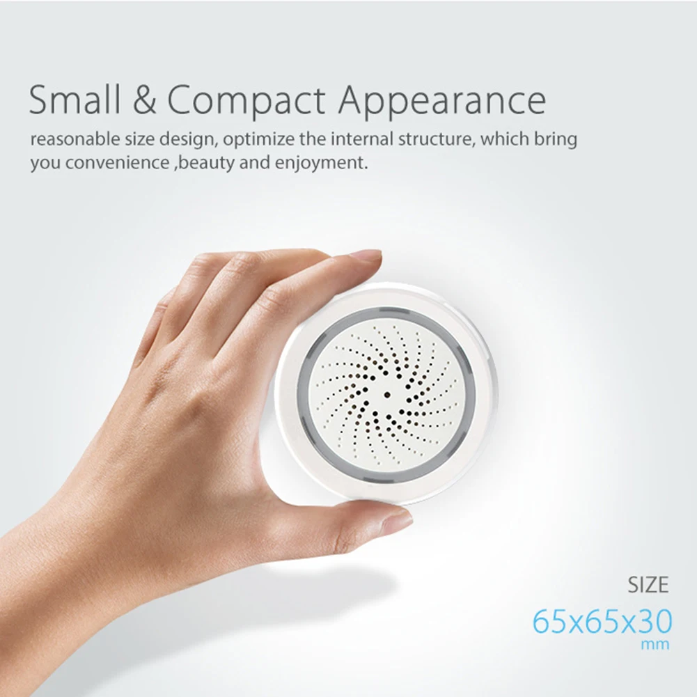 Tuya Temperature and Humidity Sensor WiFi Home Security Smart Alarm Detector Three in One Wifi Alarm Siren
Tuya Temperature and Humidity Sensor WiFi Home Security Smart Alarm Detector Three in One Wifi Alarm Siren