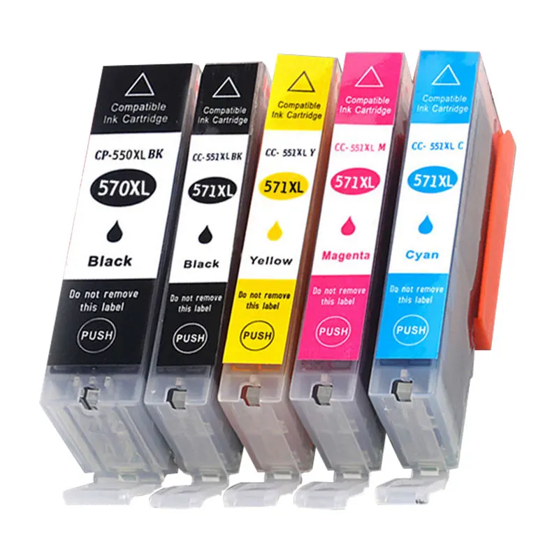 

Compatible Canon PGI 570 CLI 571 Ink Cartridge For Pixma MG6850 MG6851 MG6852 MG6853 MG5750 MG5751 MG5752 MG5753 Printer