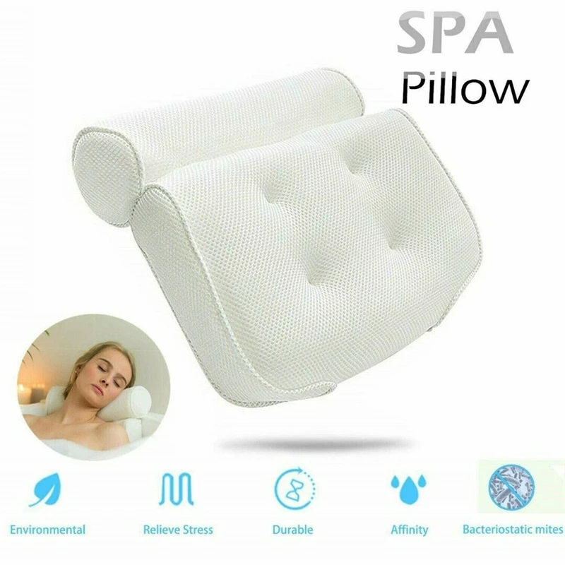 3D Mesh Spa Bath Pillow With Suction Cups Neck And Back Support Spa Pillow For Home Hot Tub Bathroom Accessories
3D Mesh Spa Bath Pillow With Suction Cups Neck And Back Support Spa Pillow For Home Hot Tub Bathroom Accessories