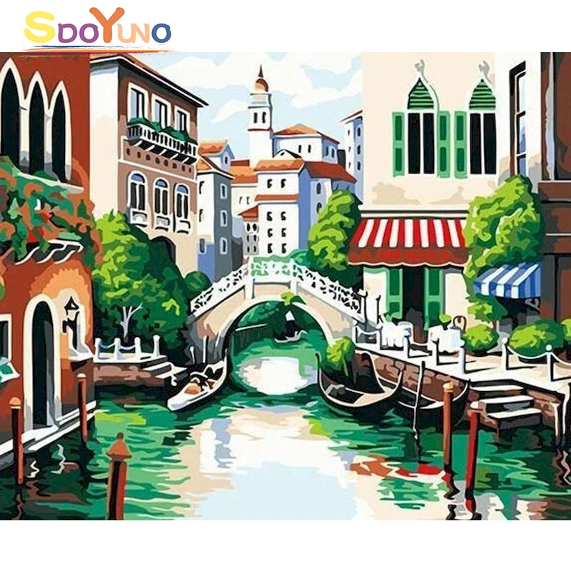 SDOYUNO DIY Paint By Numbers Venice Scenery Kit Oil Painting By Number On Canvas Coloring Picture Handmade For Adult Gift Decor
SDOYUNO DIY Paint By Numbers Venice Scenery Kit Oil Painting By Number On Canvas Coloring Picture Handmade For Adult Gift Decor