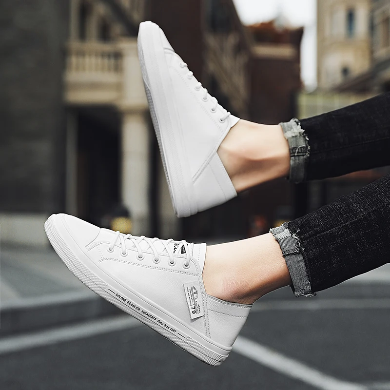 Mens Sneakers shoes Fashion Leather Casual Shoes Men Lace Up Sneakers Soft Sole Non-slip Breathable outdoor Flats Men Shoes
Mens Sneakers shoes Fashion Leather Casual Shoes Men Lace Up Sneakers Soft Sole Non-slip Breathable outdoor Flats Men Shoes