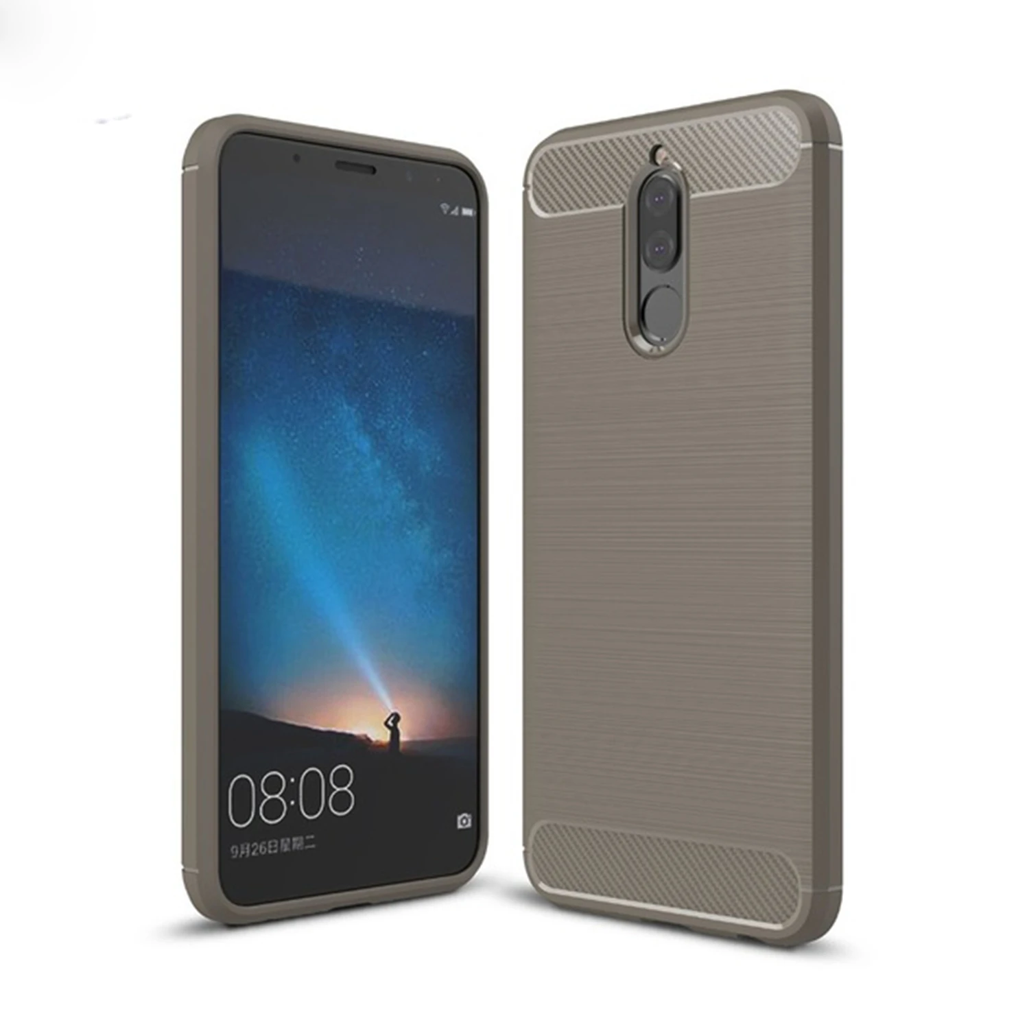 Phone Case Compatible for Huawei Mate 10 Lite Metallic Finish Silicone Case Gray
Phone Case Compatible for Huawei Mate 10 Lite Metallic Finish Silicone Case Gray