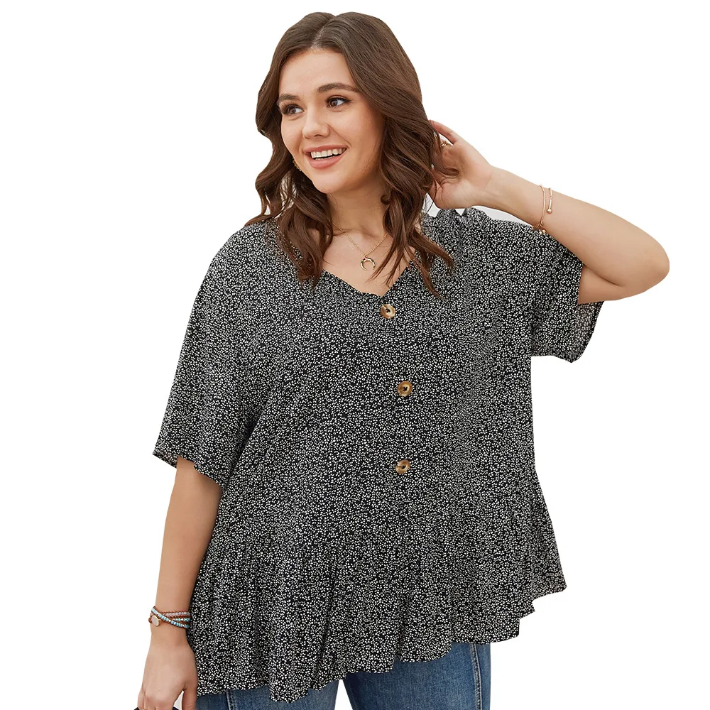 2021 new summer versatile V-neck women's short sleeve casual size loose women's temperament commuter shirt
2021 new summer versatile V-neck women's short sleeve casual size loose women's temperament commuter shirt