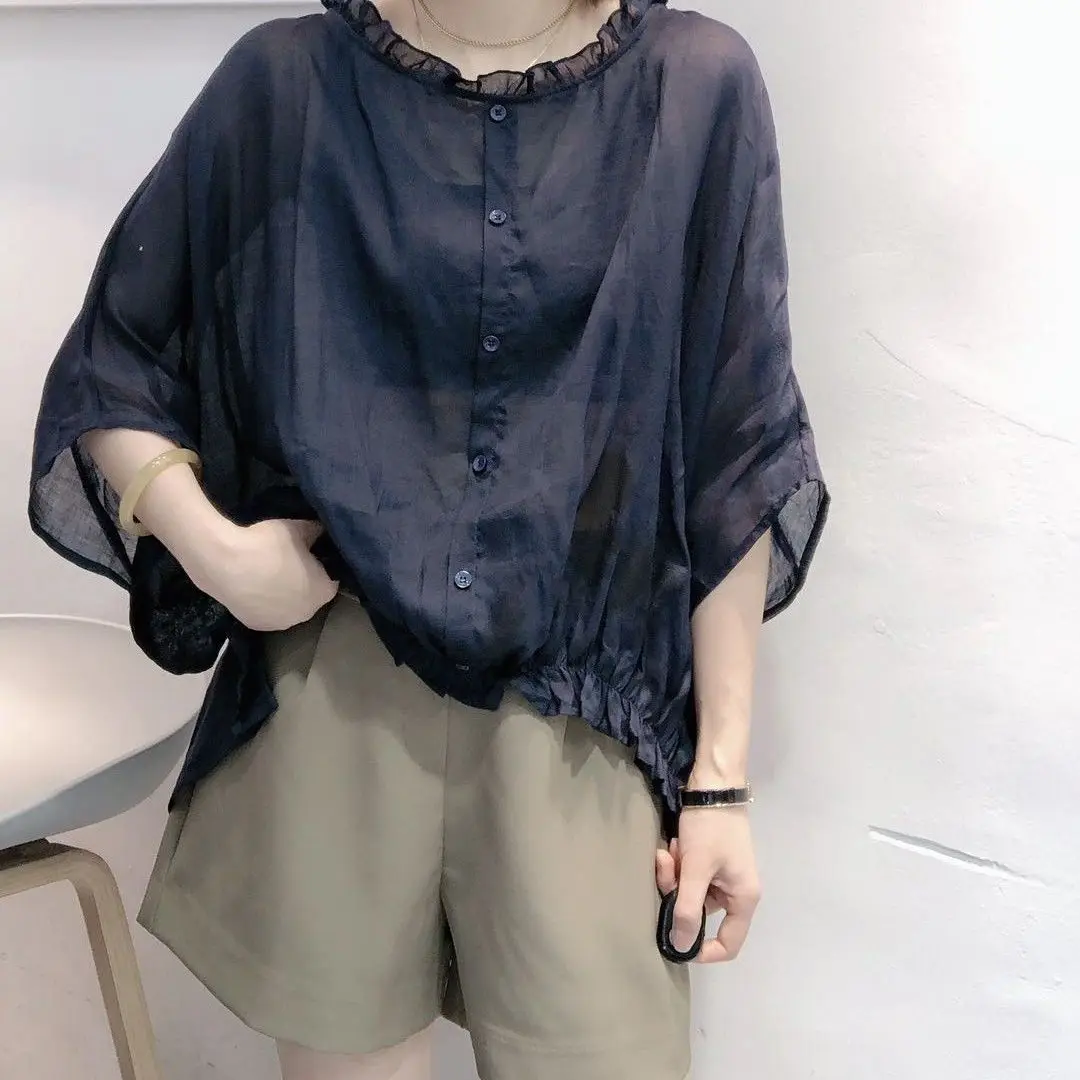 2021 Summer New Arts Style Women Batwing Sleeve Loose Shirts Vintage Cotton Linen Casual Blouses Big Size Femme Blusas
2021 Summer New Arts Style Women Batwing Sleeve Loose Shirts Vintage Cotton Linen Casual Blouses Big Size Femme Blusas