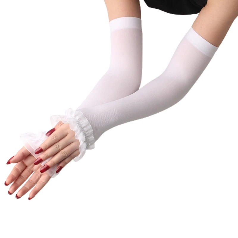 Women UV Protection Fingerless Driving Gloves Ruffles Lace Mesh Patchwork Arm Warmers Sleeves Sunscreen Solid Scar Cover
Women UV Protection Fingerless Driving Gloves Ruffles Lace Mesh Patchwork Arm Warmers Sleeves Sunscreen Solid Scar Cover