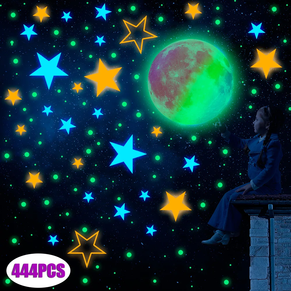 Three-color Luminous Stars Dots Wall Sticker for Kids Room Bedroom Home Decoration Glow In The Dark Moon Decal Fluorescent DIY
Three-color Luminous Stars Dots Wall Sticker for Kids Room Bedroom Home Decoration Glow In The Dark Moon Decal Fluorescent DIY