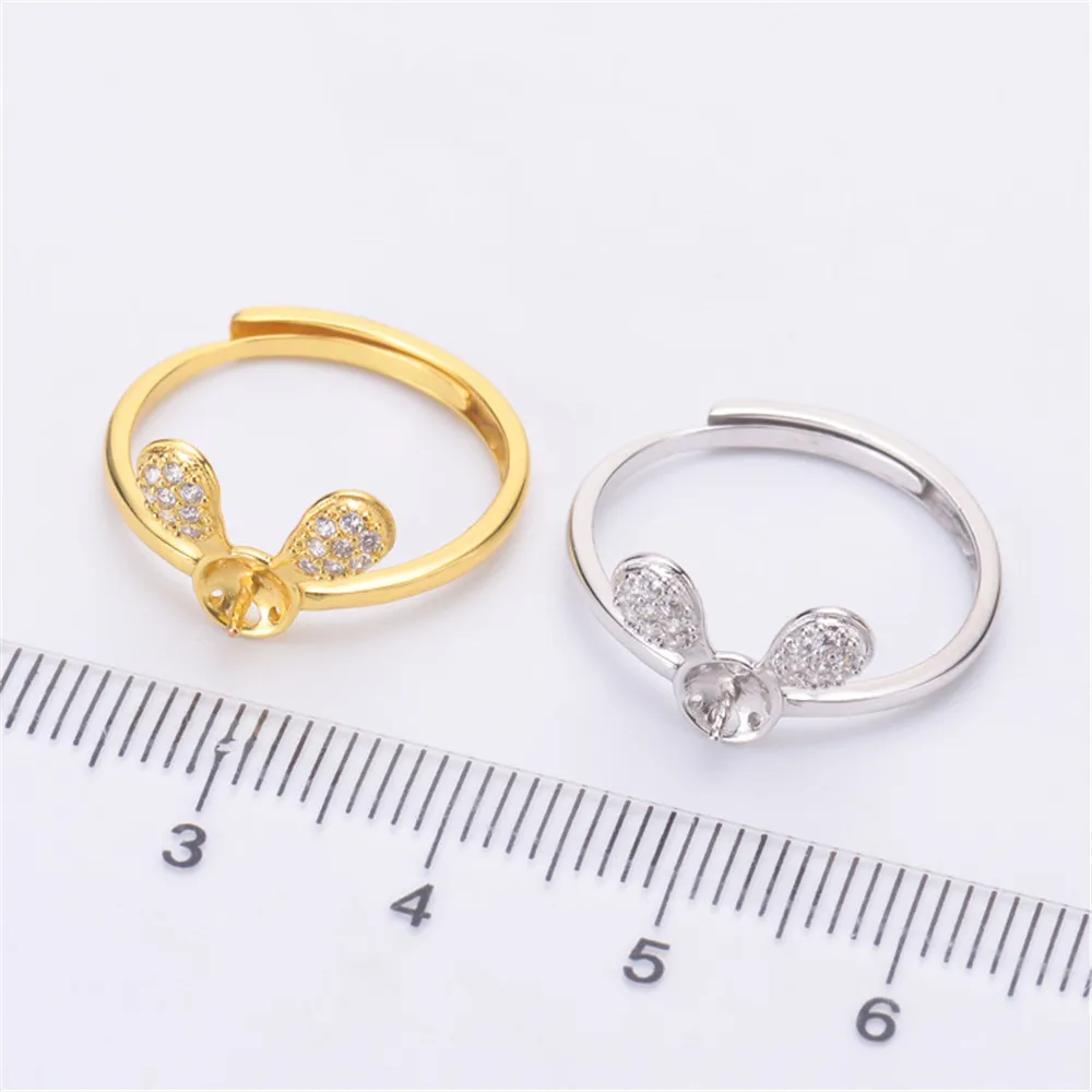 Pearl Ring Settings, Fashionable Ring Findings, Adjustable Size 925 Silver Ring Jewelry DIY Making No Pearl
Pearl Ring Settings, Fashionable Ring Findings, Adjustable Size 925 Silver Ring Jewelry DIY Making No Pearl