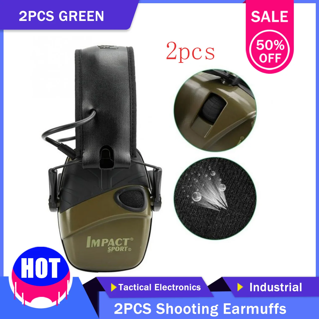 Wholesale 2PCS Green Electronic Shooting Earmuff Outdoor Sports Anti-noise Headset Impact Industrial Tactical Electronics NEW
Wholesale 2PCS Green Electronic Shooting Earmuff Outdoor Sports Anti-noise Headset Impact Industrial Tactical Electronics NEW