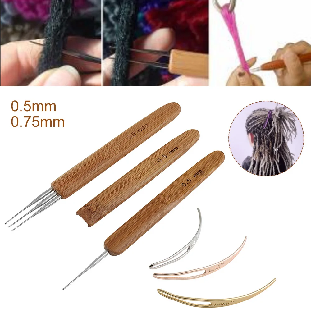 6PCS/set Bamboo Shank Crochet With Hook Crochet Knitting Tools Dreadlocks Crochet Bamboo Shank Stainless Steel Needle Braid Tool
6PCS/set Bamboo Shank Crochet With Hook Crochet Knitting Tools Dreadlocks Crochet Bamboo Shank Stainless Steel Needle Braid Tool