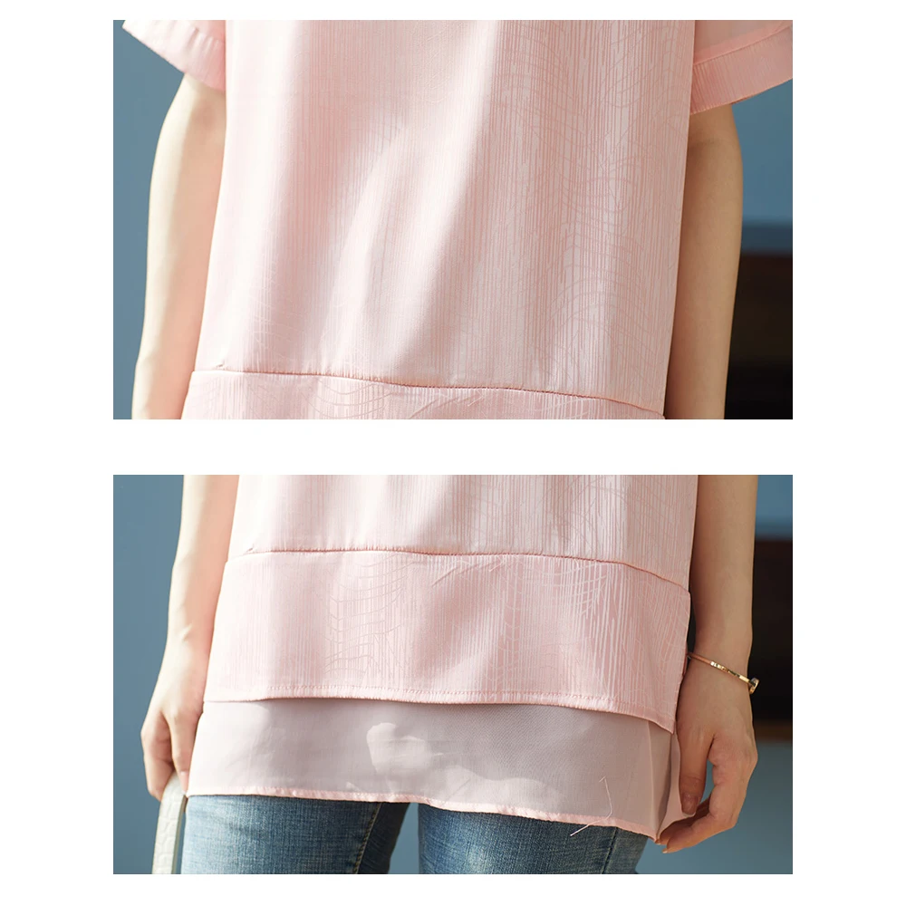 Women Summer Chiffon Blouses Plus Size Top And Short Sleeve O Neck Plain Casual Ruffled Loose Shirts Lady Tops 2021 New T12801X
Women Summer Chiffon Blouses Plus Size Top And Short Sleeve O Neck Plain Casual Ruffled Loose Shirts Lady Tops 2021 New T12801X