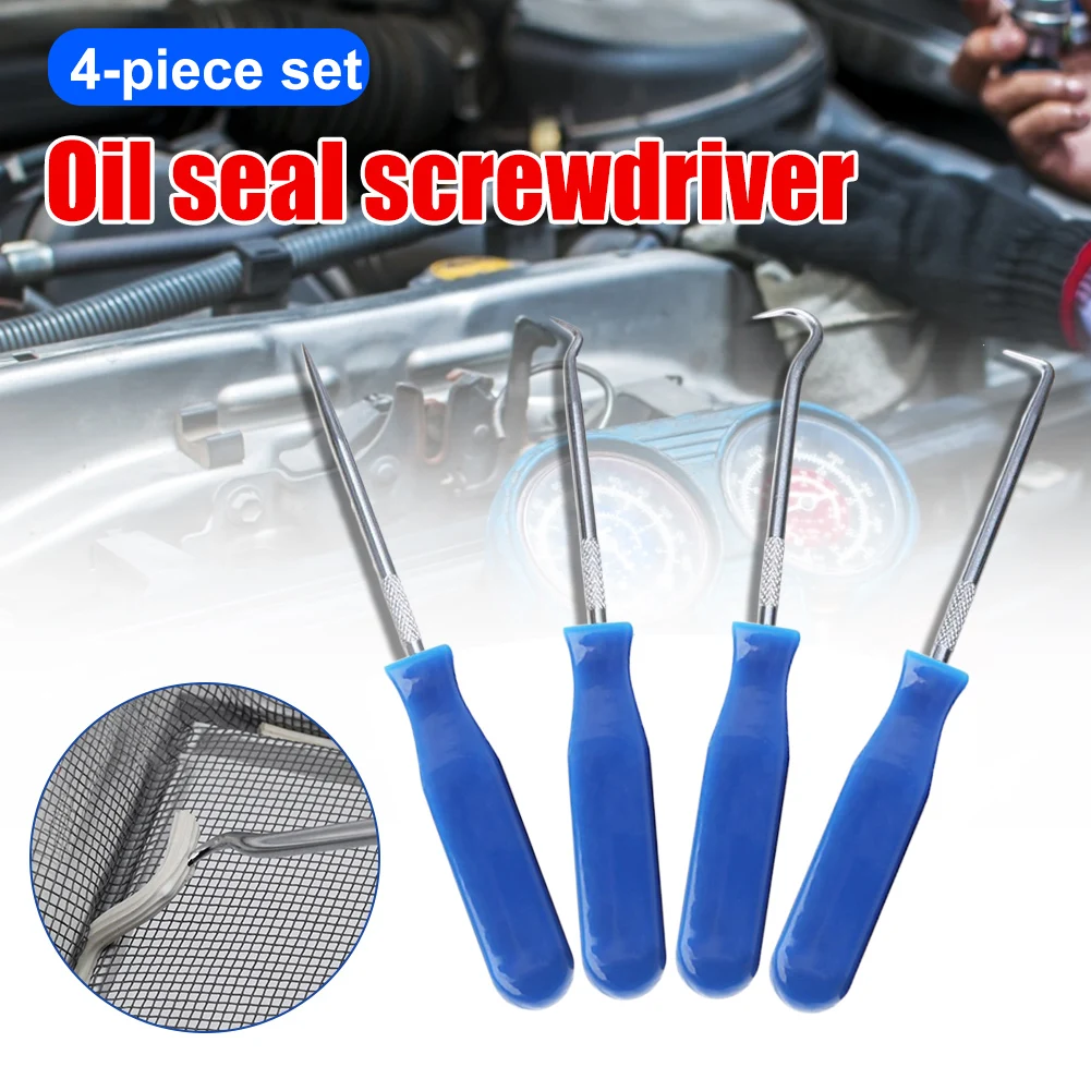 4Pcs 135mm Car Auto Vehicle Oil Seal Screwdrivers Set O-Ring Seal Gasket Puller Remover Pick Hooks Tools
4Pcs 135mm Car Auto Vehicle Oil Seal Screwdrivers Set O-Ring Seal Gasket Puller Remover Pick Hooks Tools