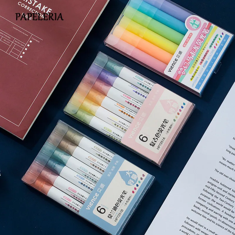 6Pcs/Set Creative Highlighter Pen Fluorescent Pencil Candy Color Drawing Graffiti Marker Art Pens for School Office Supplies
6Pcs/Set Creative Highlighter Pen Fluorescent Pencil Candy Color Drawing Graffiti Marker Art Pens for School Office Supplies