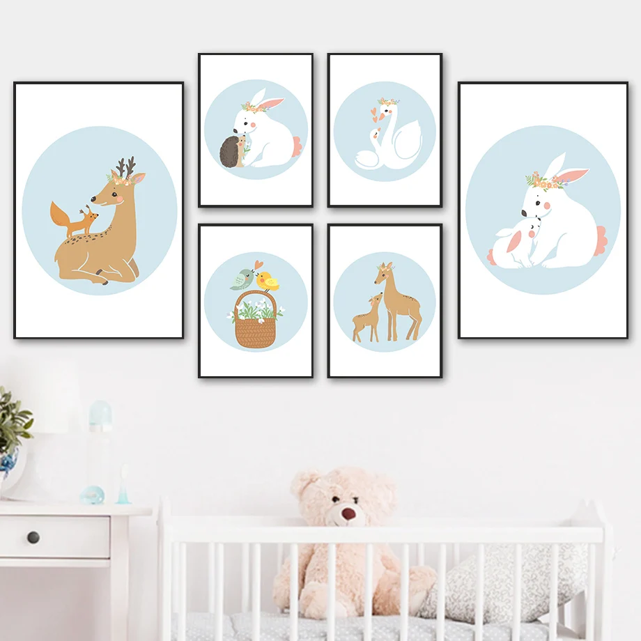 Deer Rabbit Squirrel Hedgehog Swan Bird Cartoon Wall Art Canvas Painting Nordic Poster And Prints Wall Pictures Kids Room Decor
Deer Rabbit Squirrel Hedgehog Swan Bird Cartoon Wall Art Canvas Painting Nordic Poster And Prints Wall Pictures Kids Room Decor