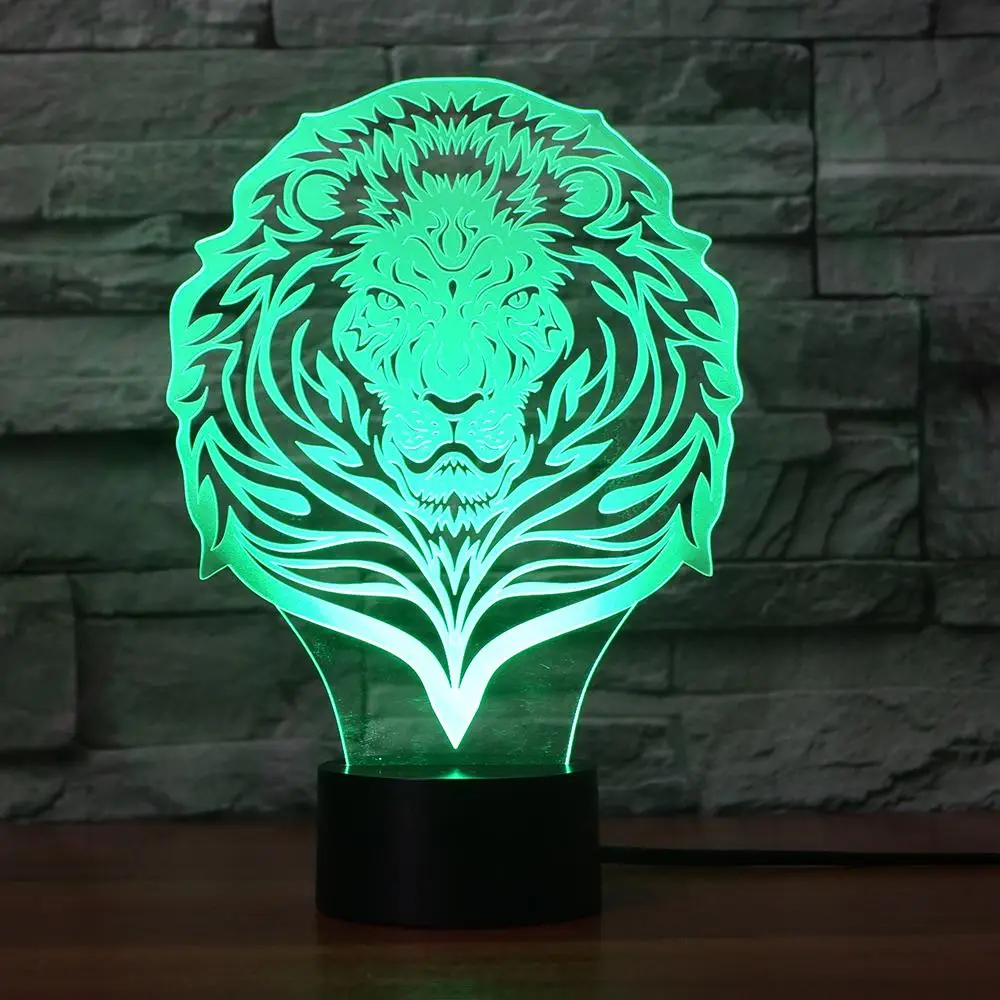 Animal Lion 3D LED RGB Night Light 7 Color Change Desk Light Action Figures 2237 Kids Home Christmas Toys
Animal Lion 3D LED RGB Night Light 7 Color Change Desk Light Action Figures 2237 Kids Home Christmas Toys