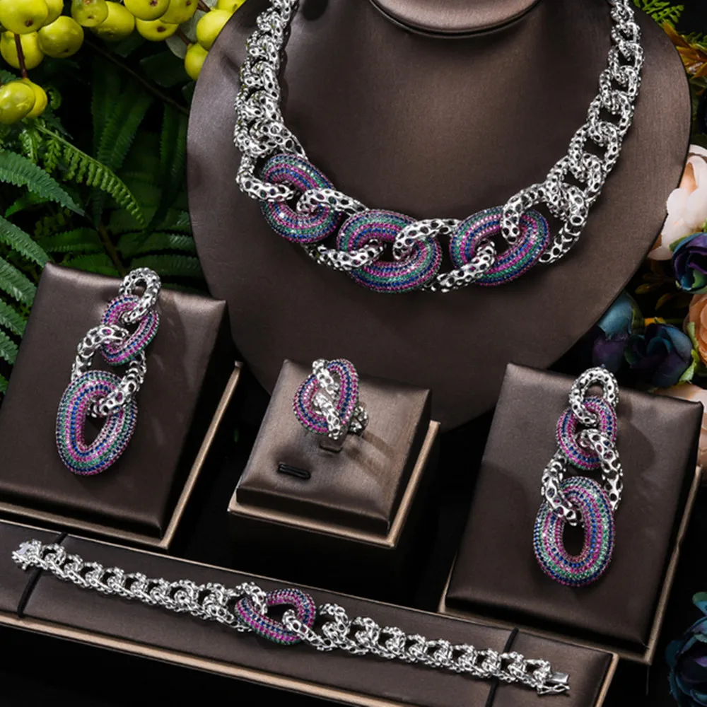 Эксклюзивный индивидуальный комплект женских ювелирных изделий из кубического циркония, геометрического ожерелья, серег, браслета, кольца
Эксклюзивный индивидуальный комплект женских ювелирных изделий из кубического циркония, геометрического ожерелья, серег, браслета, кольца