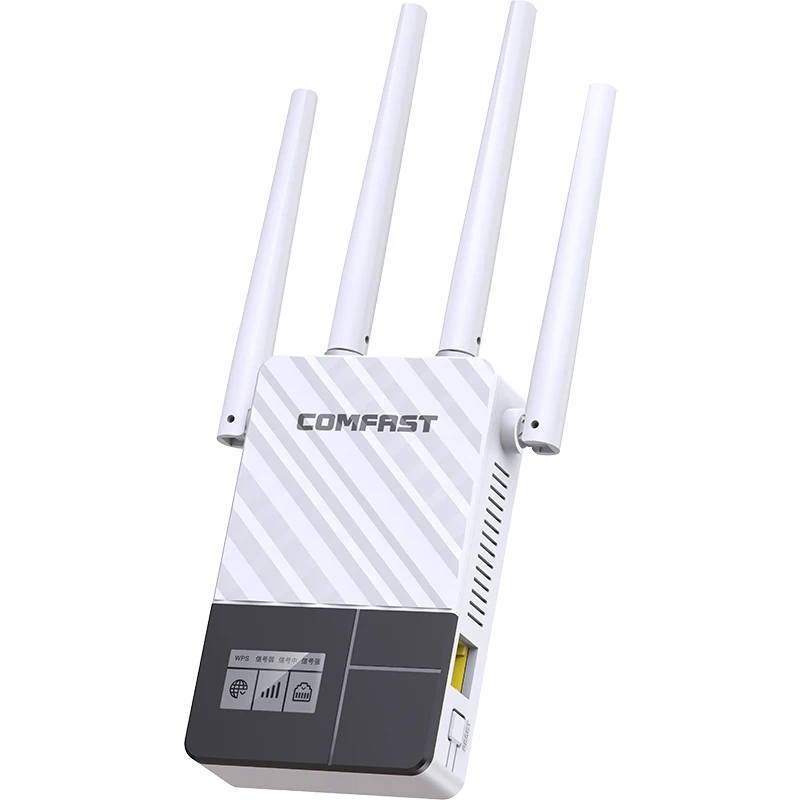 New 802.11ac 5Ghz 2.4G Wireless Repeater Wifi Router 1200Mbps Signal Amplifier Booster Extender Router with 4 network antennas
New 802.11ac 5Ghz 2.4G Wireless Repeater Wifi Router 1200Mbps Signal Amplifier Booster Extender Router with 4 network antennas