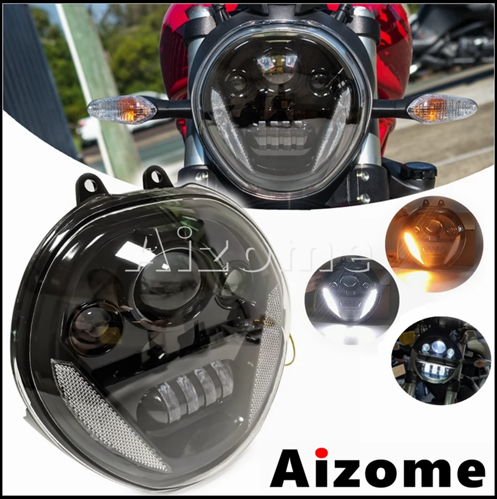 Светодиодный налобный фонарь для Monster 821 1200 1200R 1200S, сменный налобный фонарь в сборе с гало DRL, поворотники
Светодиодный налобный фонарь для Monster 821 1200 1200R 1200S, сменный налобный фонарь в сборе с гало DRL, поворотники