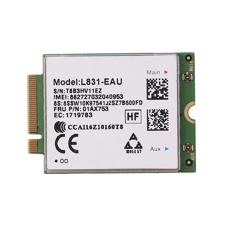 L831-EAU WiFi Card LTE 4G 3G Wireless Module for ThinkPad T470 T570 X270 L470 L570 P51S
L831-EAU WiFi Card LTE 4G 3G Wireless Module for ThinkPad T470 T570 X270 L470 L570 P51S