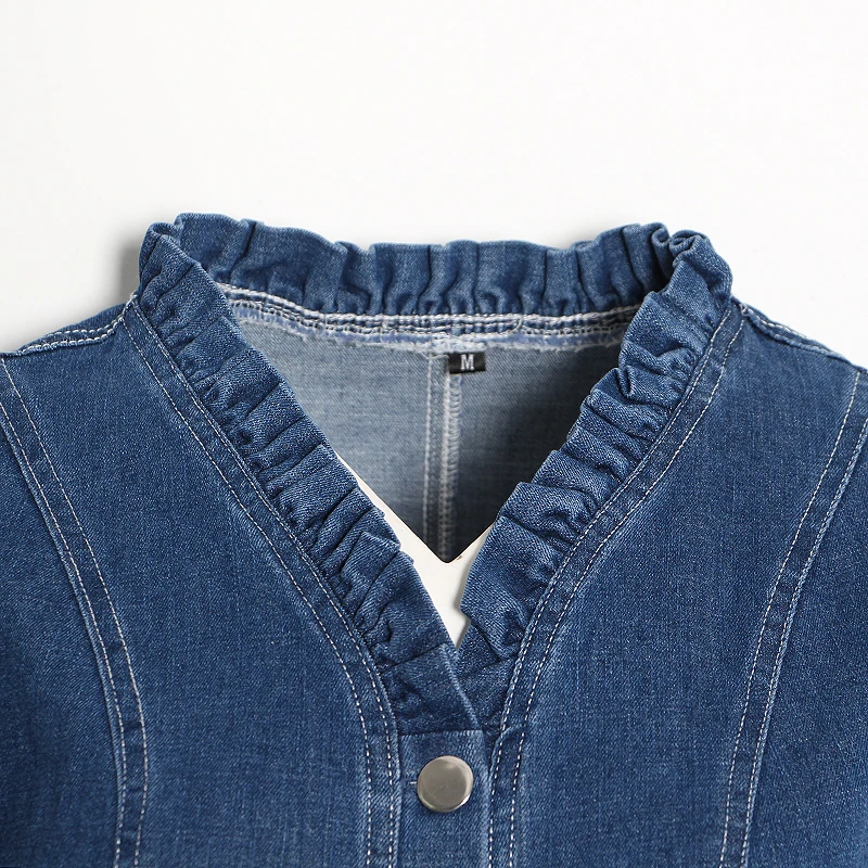 CHICEVER Loose Casual Denim Jumpsuit For Women V Neck Short Sleeve High Waist Sashes Straight Jumpsuits Female 2021 Summer Style
CHICEVER Loose Casual Denim Jumpsuit For Women V Neck Short Sleeve High Waist Sashes Straight Jumpsuits Female 2021 Summer Style