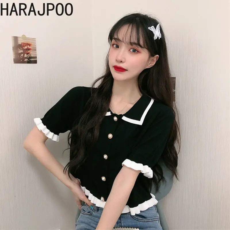 Женский кардиган Harajpoo, новинка весны 2021, Корейская версия, куртка с деревянными ушками и отворотами, тонкий короткий женский студенческий с...
Женский кардиган Harajpoo, новинка весны 2021, Корейская версия, куртка с деревянными ушками и отворотами, тонкий короткий женский студенческий с...