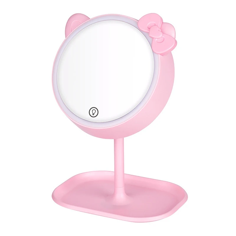Pink Cat Makeup Mirror With Led Mirrors Standing Mirror Touch Screen Vanity Mirror Adjustable Light Desk Cosmetic Mirrors
Pink Cat Makeup Mirror With Led Mirrors Standing Mirror Touch Screen Vanity Mirror Adjustable Light Desk Cosmetic Mirrors