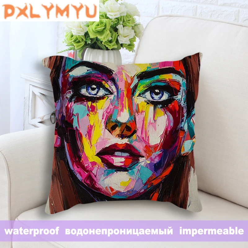 Portrait oil painting abstract art Face Cushion Cover Linen Decorative Pillowcase Pillow Cover 45x45 Sofa Home Decor
Portrait oil painting abstract art Face Cushion Cover Linen Decorative Pillowcase Pillow Cover 45x45 Sofa Home Decor