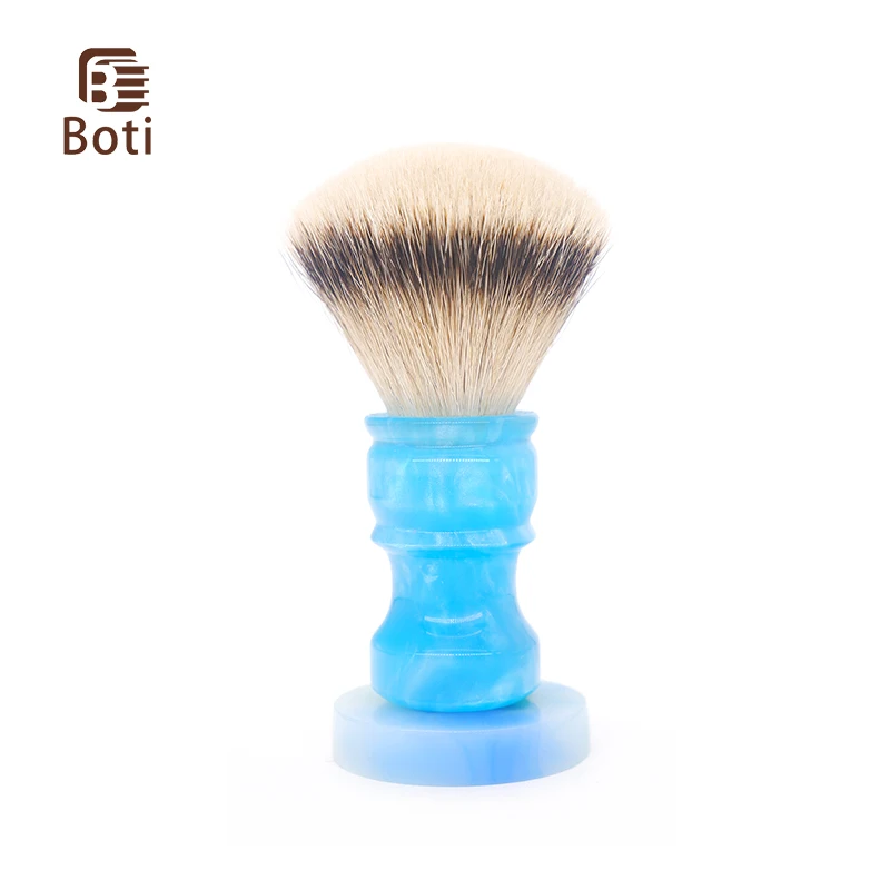 Boti Brush-Blue Resin Handle And SHD Leader Silvertip Badger Hair Knot Fan Shape Shaving Brush Tools Beard Care Products
Boti Brush-Blue Resin Handle And SHD Leader Silvertip Badger Hair Knot Fan Shape Shaving Brush Tools Beard Care Products