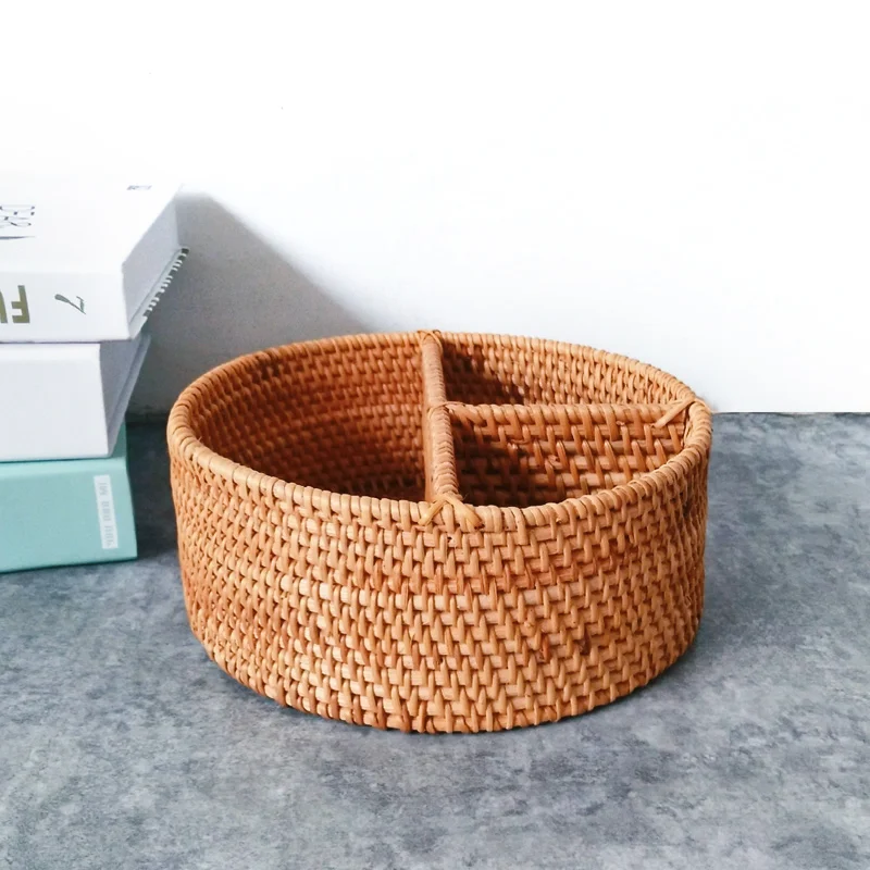 TT Rattan Remote Control Storage Box Pastoral Square Living Room Desktop Creative Storage Basket round
TT Rattan Remote Control Storage Box Pastoral Square Living Room Desktop Creative Storage Basket round