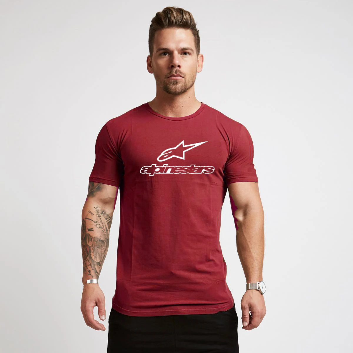 Muscle fitness fashion sports short sleeve slim fit cotton solid color T-shirt logo custom processing short sleeve
Muscle fitness fashion sports short sleeve slim fit cotton solid color T-shirt logo custom processing short sleeve