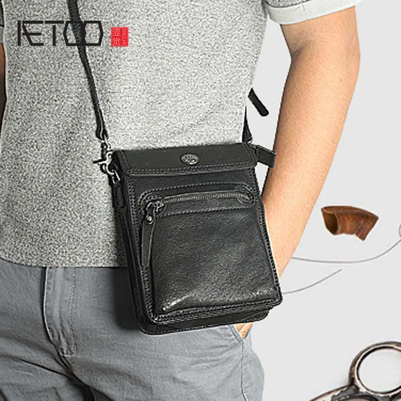 AETOO Original business first layer sheepskin single messenger bag, leather retro waist bag, soft leather shoulder bag, casual b
AETOO Original business first layer sheepskin single messenger bag, leather retro waist bag, soft leather shoulder bag, casual b