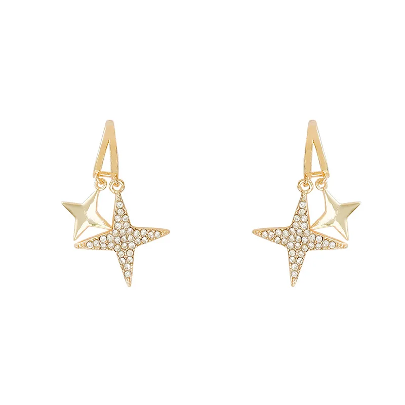 2021 Needle Exquisite Zirconium Double-Layer Stars Simple Wild Micro-Inlaid Zircon Earrings Female Ear Jewelry
2021 Needle Exquisite Zirconium Double-Layer Stars Simple Wild Micro-Inlaid Zircon Earrings Female Ear Jewelry