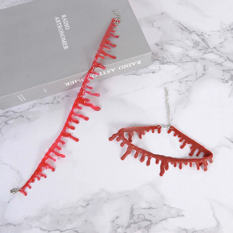1Pc Halloween Decorative Resin Blood Red Choker Necklace For Women Girls Decor Costume Accessories Halloween Vampire Party Props 
1Pc Halloween Decorative Resin Blood Red Choker Necklace For Women Girls Decor Costume Accessories Halloween Vampire Party Props