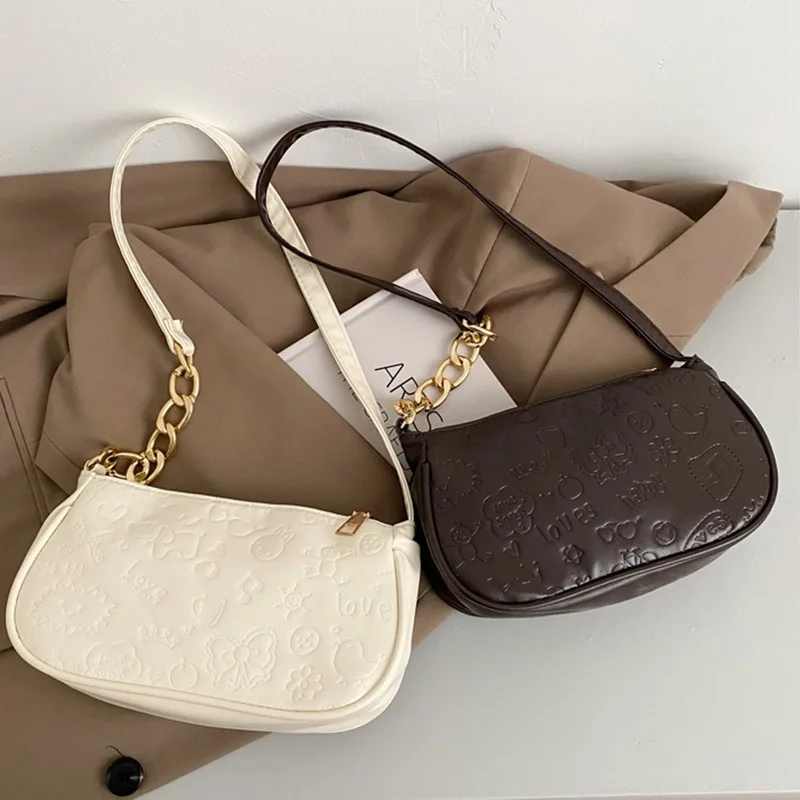 Cute Printing Pattern Baguette Handbag For Women Candy Color Chain Ladies Small Shoulder Bags Fashion Design Leather Armpit Bag
Cute Printing Pattern Baguette Handbag For Women Candy Color Chain Ladies Small Shoulder Bags Fashion Design Leather Armpit Bag