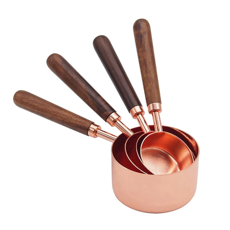 4Pcs/Set Kitchen Baking Measuring Cups Stainless Steel Measuring Spoon Scoop Set Wooden Handle Kitchen Rose Gold Measuring Tool
4Pcs/Set Kitchen Baking Measuring Cups Stainless Steel Measuring Spoon Scoop Set Wooden Handle Kitchen Rose Gold Measuring Tool