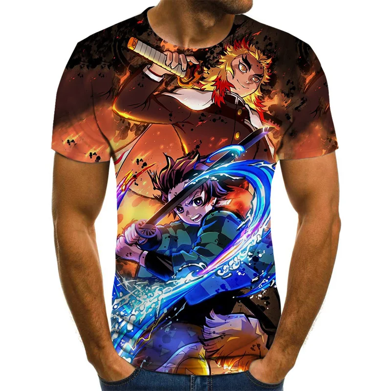 Fun kimetsu no yaiba theme boy costume anime Harajuku men's T-shirt summer fashion tops 3D T shirt men's plus size streetwear
Fun kimetsu no yaiba theme boy costume anime Harajuku men's T-shirt summer fashion tops 3D T shirt men's plus size streetwear