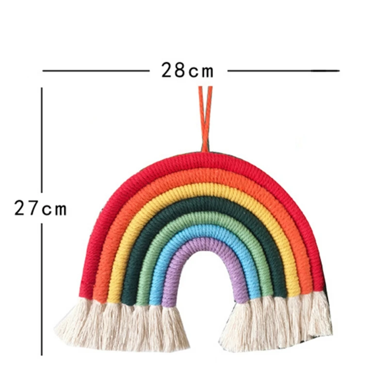 Nordic Rainbow Hanging Decoration Handmade Woven Weaving Seven-strand Rainbow Ornament For Children Room
Nordic Rainbow Hanging Decoration Handmade Woven Weaving Seven-strand Rainbow Ornament For Children Room