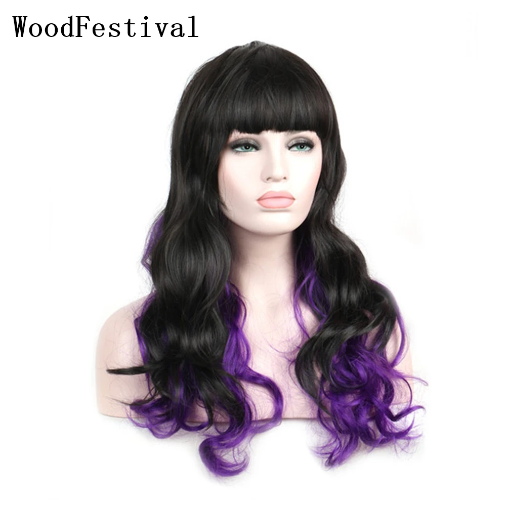 WoodFestival Party Synthetic Wig With Bangs Wavy Female Cosplay Wigs For Women Long Hair Pink Black Green Blue Multi Colored
WoodFestival Party Synthetic Wig With Bangs Wavy Female Cosplay Wigs For Women Long Hair Pink Black Green Blue Multi Colored