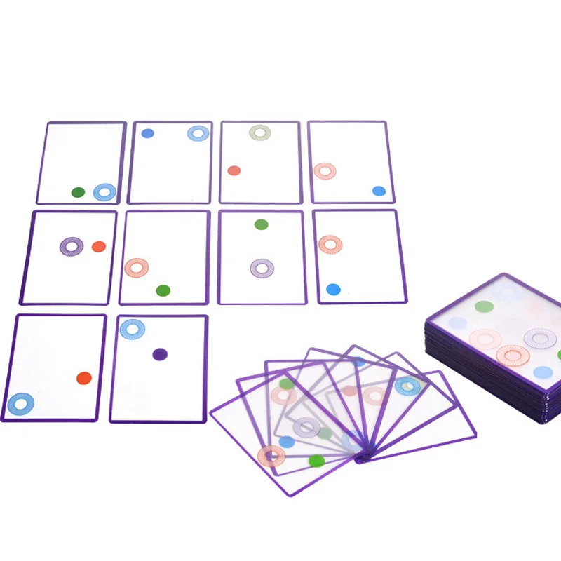 Spot Logic Game Swish Transparent Card Game Puzzles Toy Kids Playing Cards Spot Board Games Toys For Training Kids Thinking
Spot Logic Game Swish Transparent Card Game Puzzles Toy Kids Playing Cards Spot Board Games Toys For Training Kids Thinking
