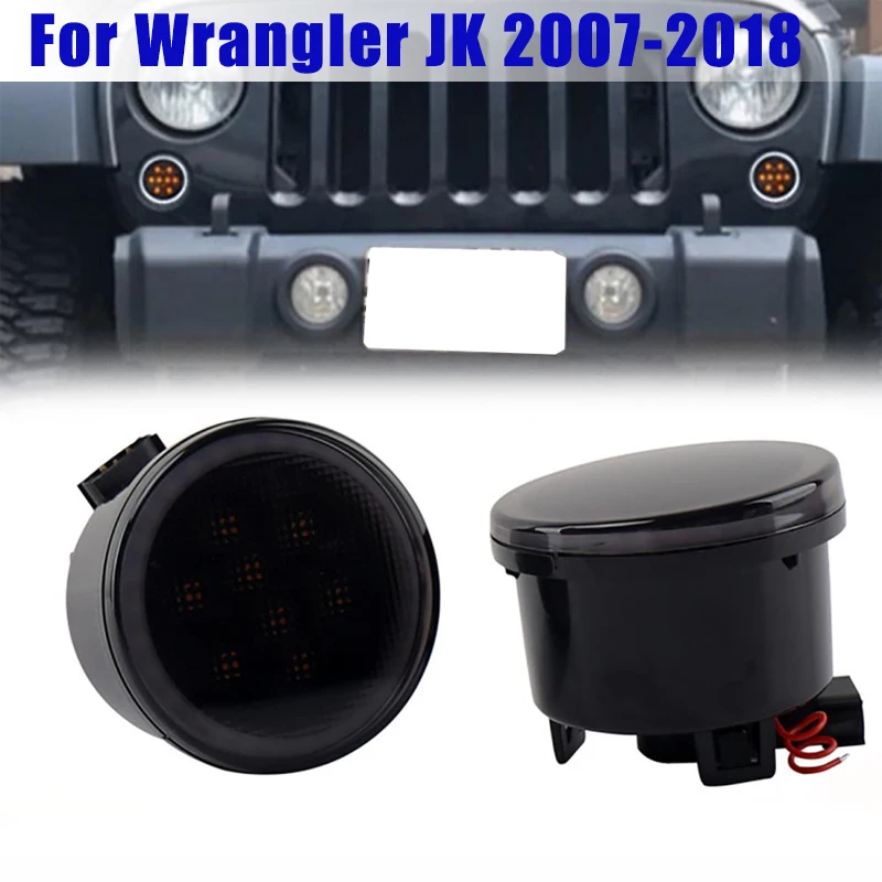 

7200lm 3W White Amber Light LED Turn Signal Daytime Running Light IP68 Waterproof for Wrangler JK 2007-2018 Headlight white DRL