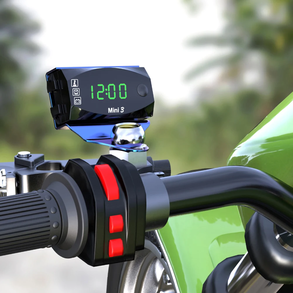 Universal Motorcycle Electronic Clock Thermometer Voltmeter Three-In-One IP67 Waterproof Dust-proof LED Watch Digital Display
Universal Motorcycle Electronic Clock Thermometer Voltmeter Three-In-One IP67 Waterproof Dust-proof LED Watch Digital Display