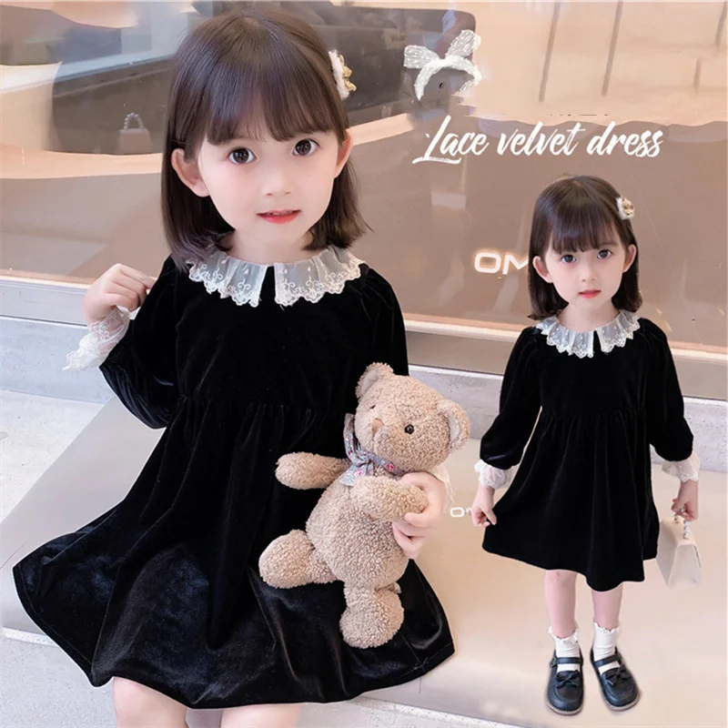 Girl Dress Kids Baby Party Evening Gown 2021 Black Warm Plus Velvet Thicken Winter Autumn Princess Cotton Children Clothing
Girl Dress Kids Baby Party Evening Gown 2021 Black Warm Plus Velvet Thicken Winter Autumn Princess Cotton Children Clothing