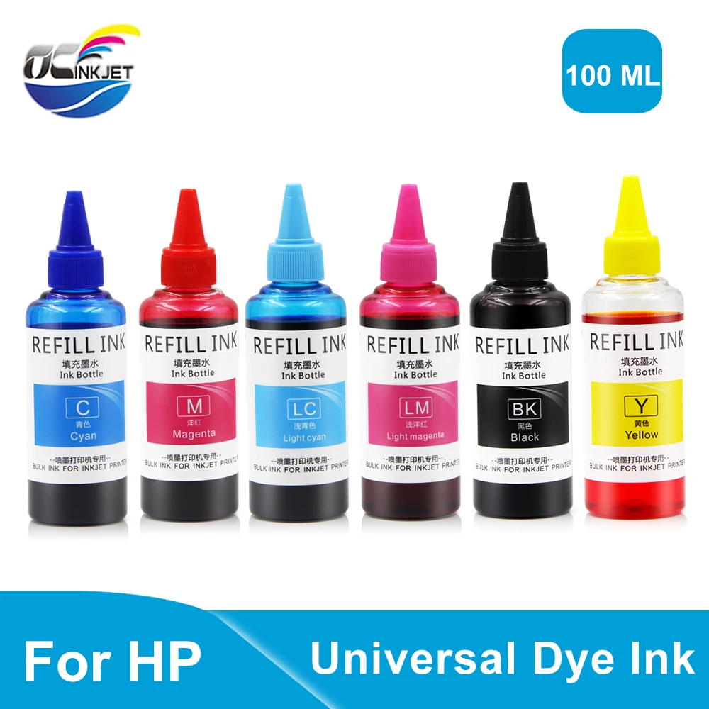 6×100ML Universal Refill Dye Ink Bottle For Epson L800 L1300 1390 For HP Canon Brother Deskjet Desktop Printer 6 Colors
6×100ML Universal Refill Dye Ink Bottle For Epson L800 L1300 1390 For HP Canon Brother Deskjet Desktop Printer 6 Colors