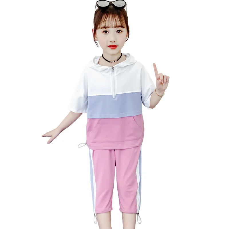 4-16Y Girls Summer Clothes Sets Children Outfits Teenage Girls 2 Pcs Patchwork Hooded Jacket & Pants Clothing Kids Sport Suits
4-16Y Girls Summer Clothes Sets Children Outfits Teenage Girls 2 Pcs Patchwork Hooded Jacket & Pants Clothing Kids Sport Suits