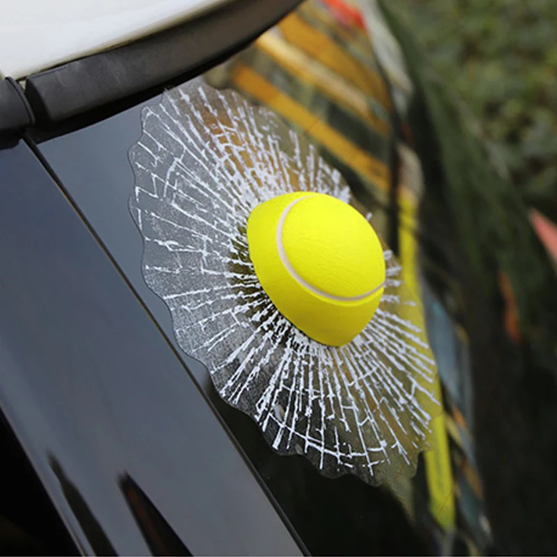 3D Car Sticker Funny Toy Self Adhesive Decal Broken Glass Football Tennis Baseball Hits Car Window Windshield Car Accessories
3D Car Sticker Funny Toy Self Adhesive Decal Broken Glass Football Tennis Baseball Hits Car Window Windshield Car Accessories