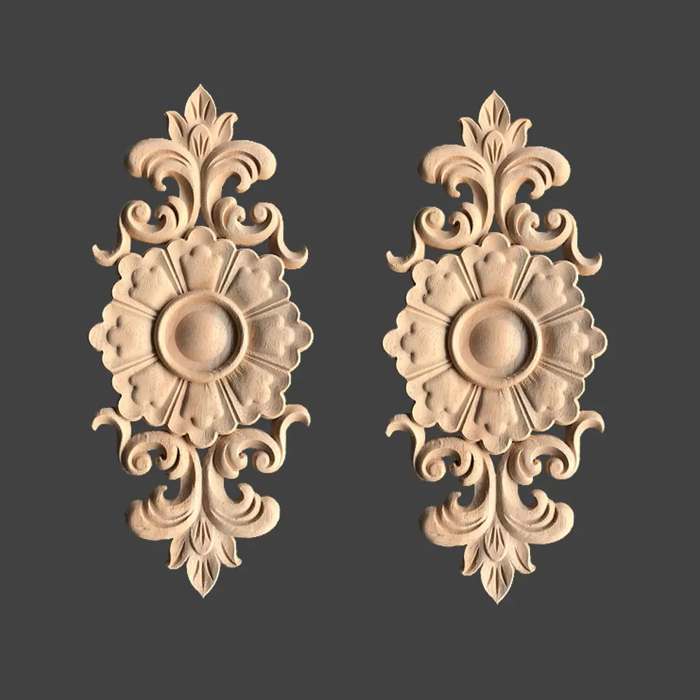 2Pcs European Floral Wood Carved Applique Wooden Decal Architectural Furniture Cabinet Door Frame Wall Home Decor Accessories
2Pcs European Floral Wood Carved Applique Wooden Decal Architectural Furniture Cabinet Door Frame Wall Home Decor Accessories