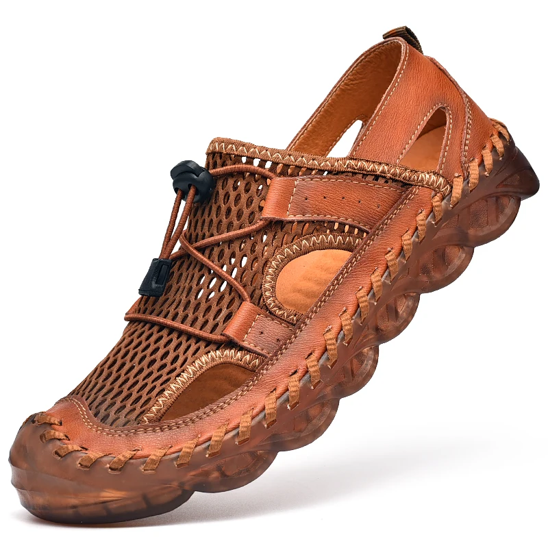 Outdoor Casual Lightweight Sandal Slipper Genuine Leather Men Soft Comfortable Non-Slip Cushion Soft Wading Shoes Beach Shoes
Outdoor Casual Lightweight Sandal Slipper Genuine Leather Men Soft Comfortable Non-Slip Cushion Soft Wading Shoes Beach Shoes